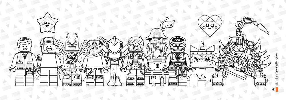 The Lego Movie 2 Drawing Lego Minifigures Coloring Pages