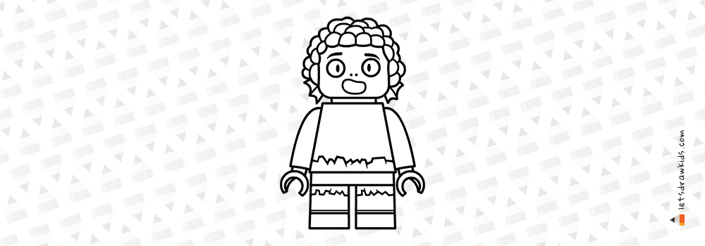 Lego minifigure: Luca Paguro - coloring page