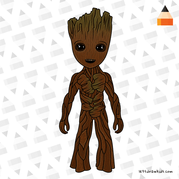 How To Draw  How To Draw Groot Teenager - Art Drawing for Kids