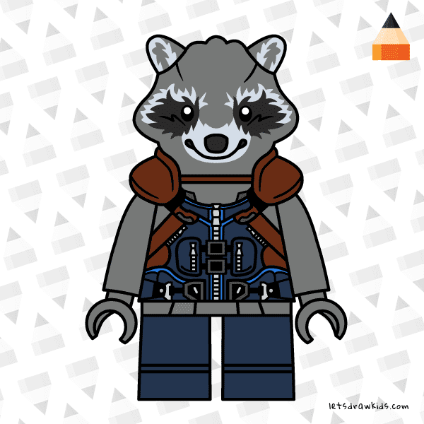 How To Draw Rocket Raccoon - Art Drawing for Kids
