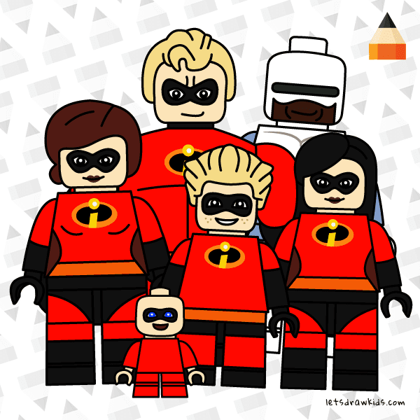 how to draw incredibles  drawing lego incredibles 2
