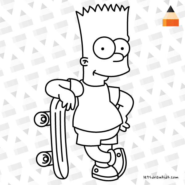 The Simpsons Outline Drawing