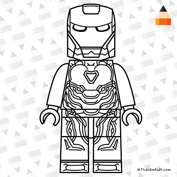 how to draw lego iron man mark 50 from marvel's avengers