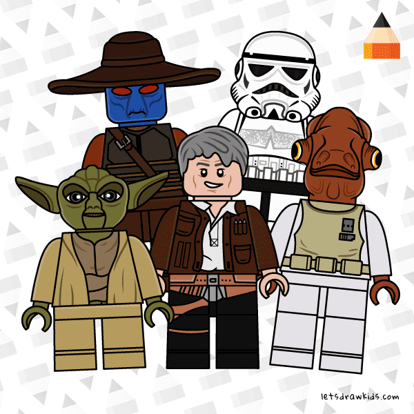 Drawing Lego Star Wars | Star Wars Coloring Pages | Drawing Star Wars  Characters
