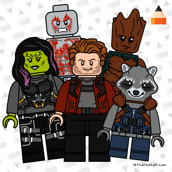 How To Draw Guardians Of The Galaxy Lego - Art Drawing for Kids