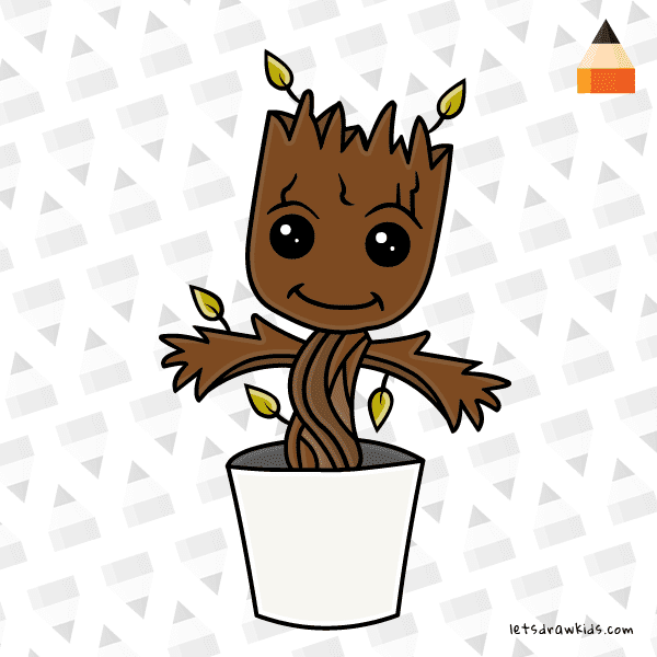 How to Draw Baby Groot | Easy Drawing Step by Step Tutorial