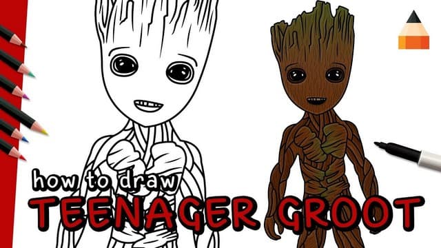 Movie Poster:  How To Draw Groot Teenager