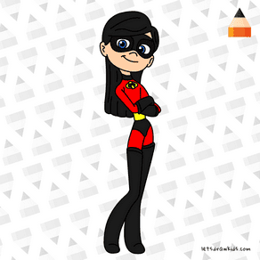Drawing Violet Parr from Incredibles 2