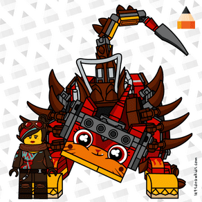 How to draw Lego Ultrakatty & Lego Warrior Lucy