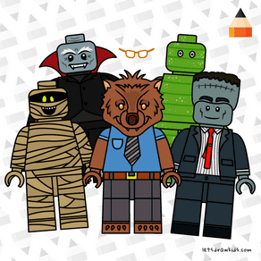 Original Lego Minifigures Drawing