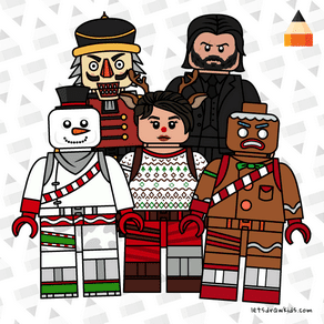 Fortnite Christmas Skins Drawing Lego Minifigures