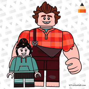 Drawing Ralph and Vanellope